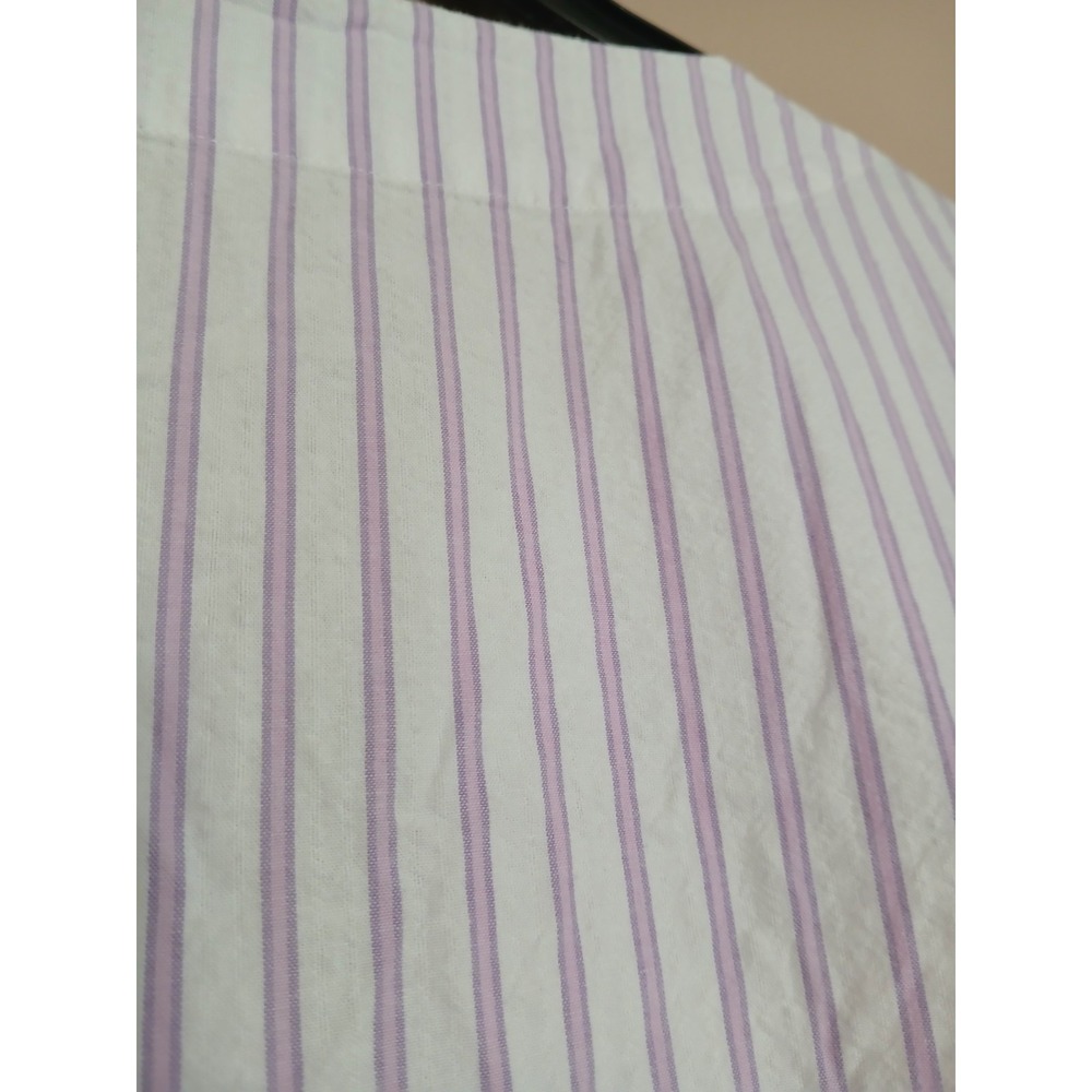 Petite Plume Nightgown Large French Ticking Cotton Sleep Caftan Pockets - Picture 13 of 14